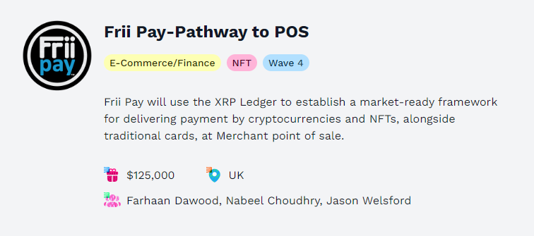 Ripple is backing Frii as a part of their Wave 4 XRPL Grants