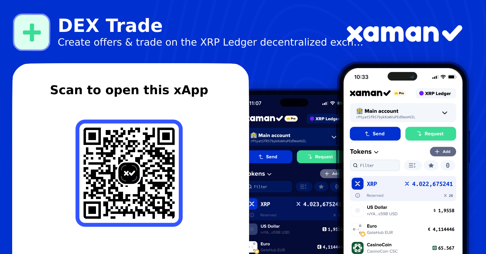 Open Xumm xApp: DEX Trade