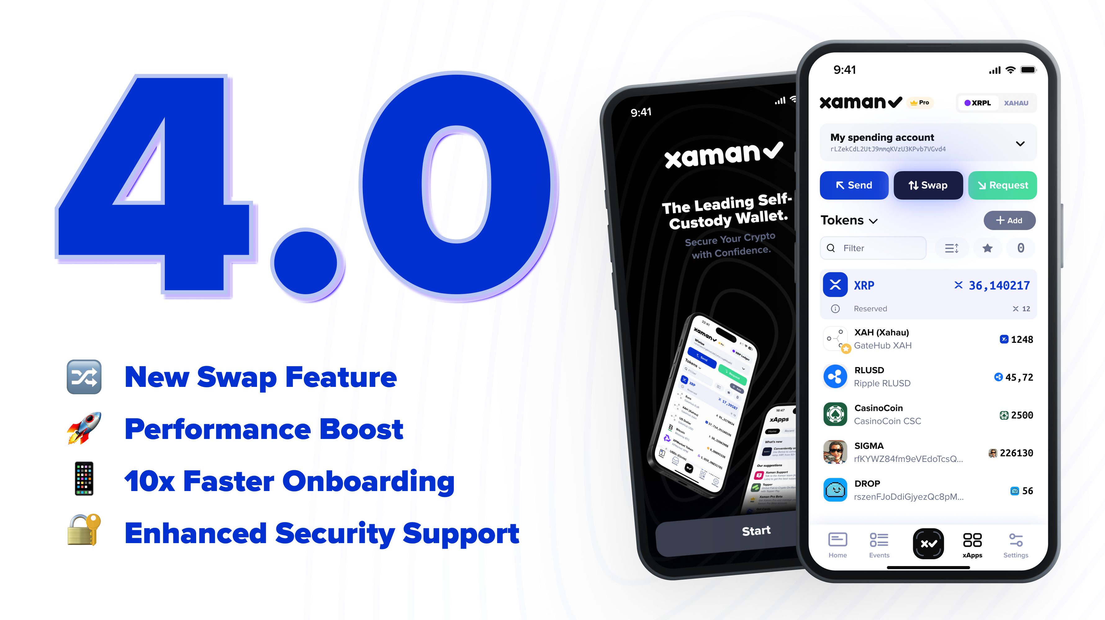 Xaman 4.0: Seamless Swaps, 10x Faster Onboarding & Better Performance